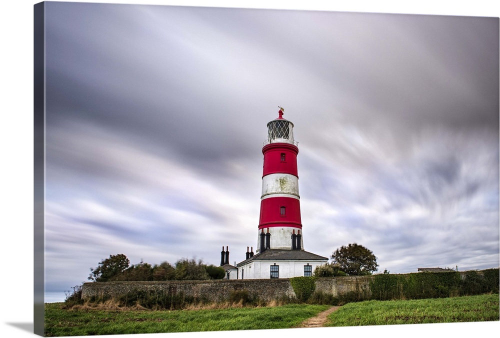 Happisburgh Lighthouse, the oldest working light in East Anglia, Happisburgh, Norfolk, UK.