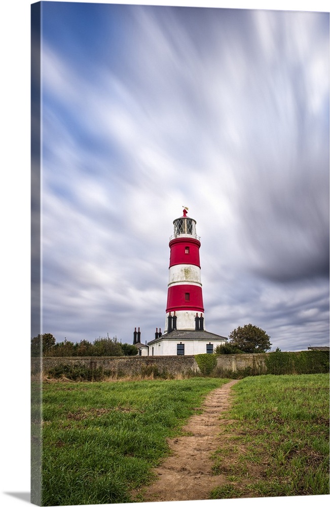 Happisburgh Lighthouse, the oldest working light in East Anglia, Happisburgh, Norfolk, UK.