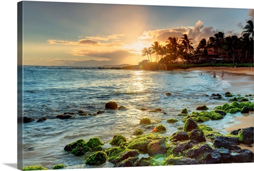 Hawaii, Kauai, The Luxurious resort area of Poipu Beach | Great Big Canvas