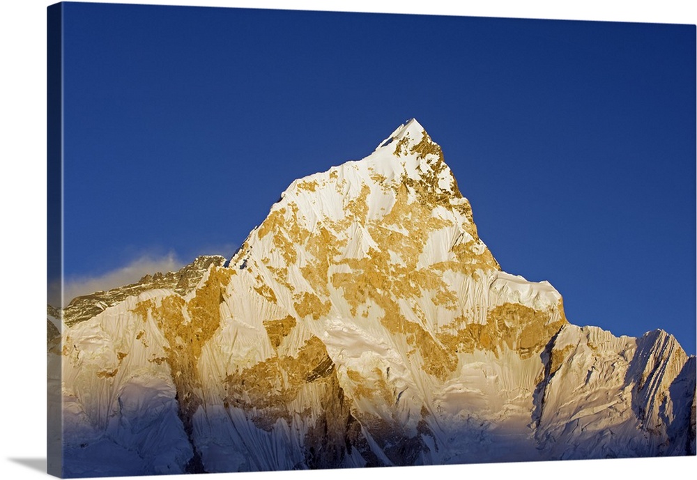 Asia, Nepal, Himalayas, Sagarmatha National Park, Solu Khumbu Everest Region, UNESCO World Heritage, Nuptse (7861m), sunset.