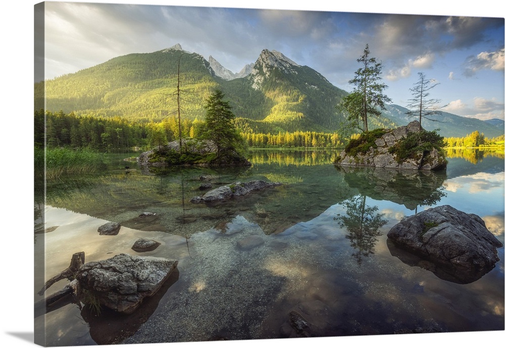 Hintersee Lake In Southern Germany, Bavaria