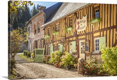 Historic Inn Auberge Du Prieure In Saint-Hymer, Calvados, Normandy, France