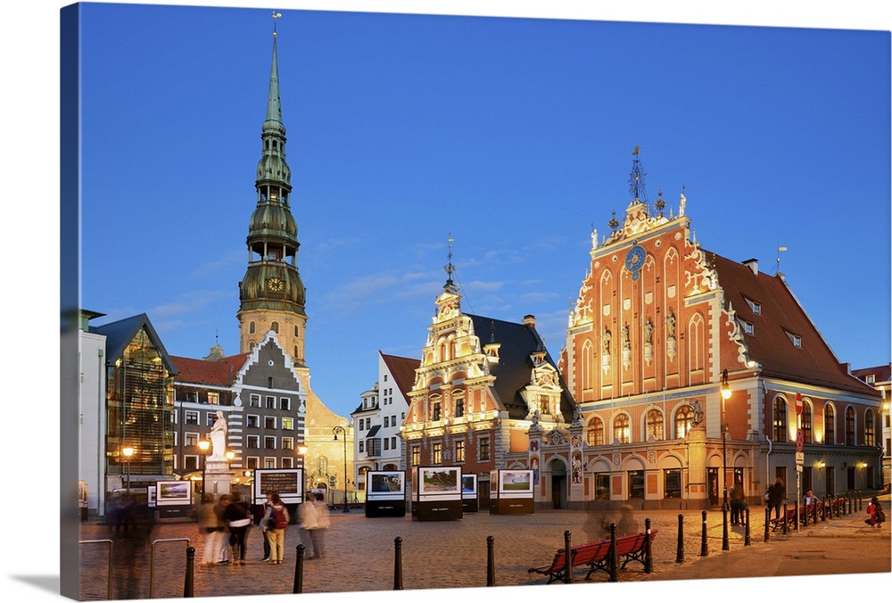 House of the Brotherhood of the Blackheads dating back to 1334, a Unesco World Heritage Site. Riga, Latvia.