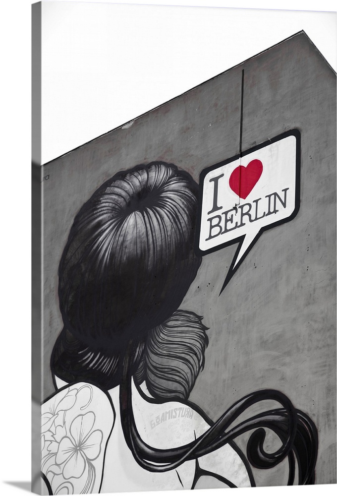'I Love Berlin' mural on building, Berlin, Germany