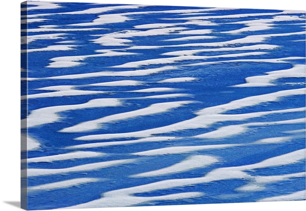 Ice patterns on Knight Lake, Alberta, Canada