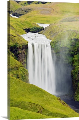 Iceland, southern region, Skogafoss waterfall