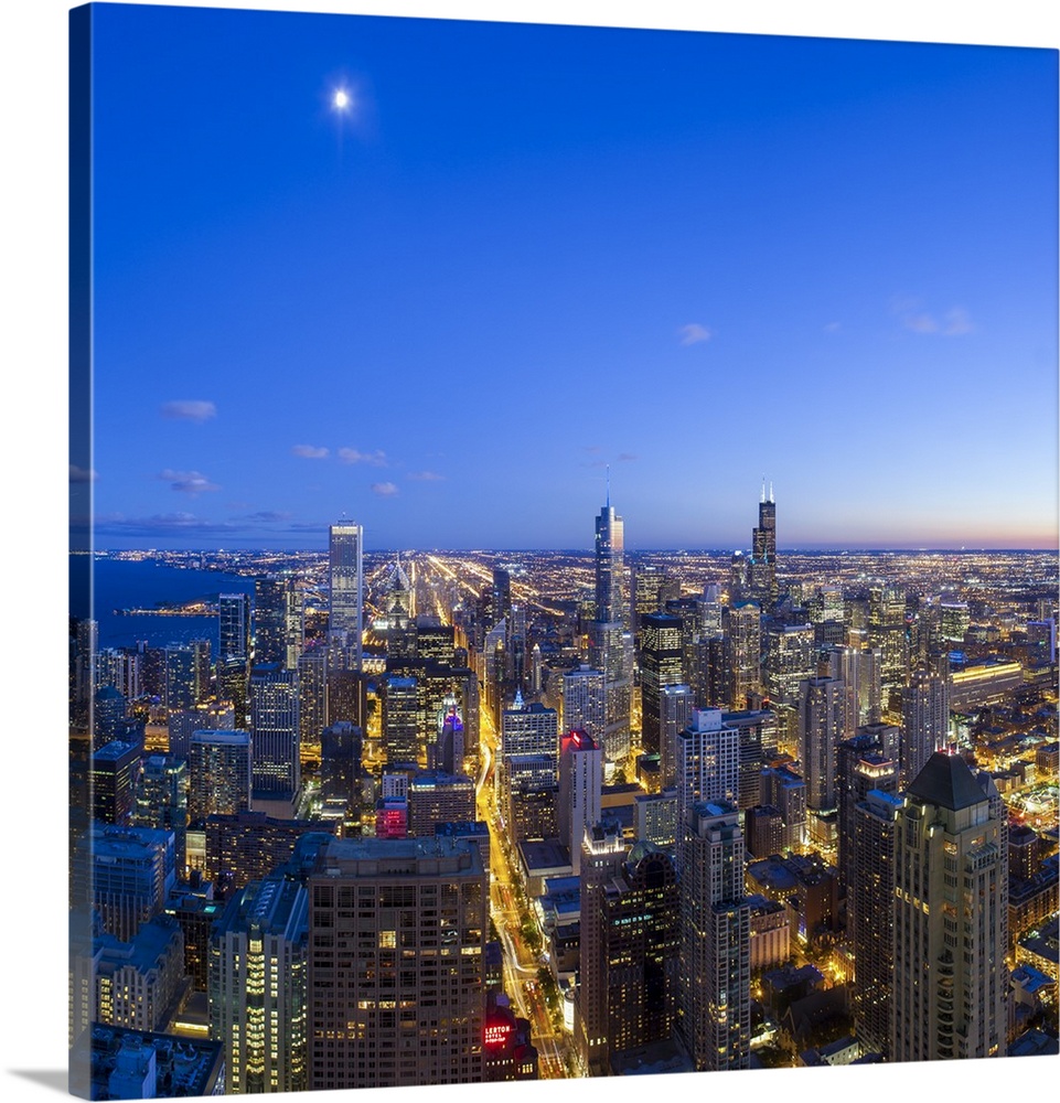 United States of America, Illinois, Chicago, Downtown City Skyline