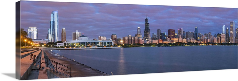 USA, Illinois, Midwest, Cook County, Chicago, Panorama, shedd aquaroium.