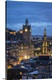 image thumbnail of Illuminated Balmoral Hotel clock tower and Scott Monument seen from Observatory House at dusk, UNESCO, Calton Hill, Edinbu...