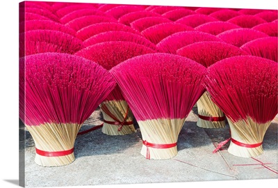 Incense Sticks Drying In The Sun, Hung Yen Province, Vietnam
