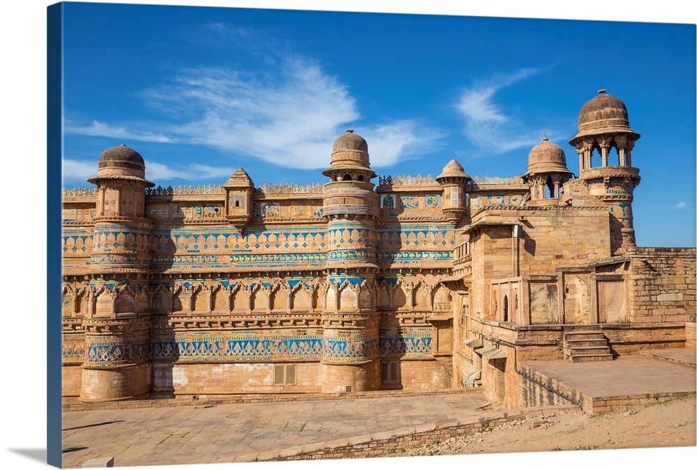 India, Madhya Pradesh, Gwalior, Gwalior Fort, Man Singh Palace.
