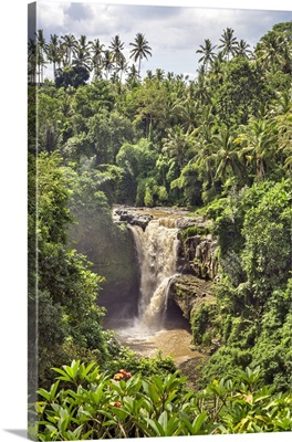 Indonesia, Bali, Kemenuh, The Tegenungan Waterfall on the River Tukad Petanu