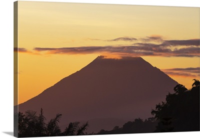 Indonesia, Flores Island, Bajawa, Ebulobo volcano at sunrise