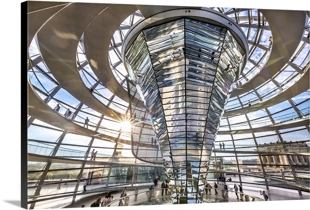 Interior, Dome, Reichstag, Berlin, Germany.