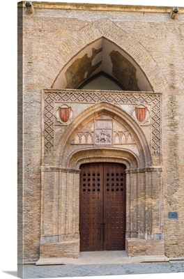Interior Door Of Aljaferia Palace. Zaragoza, Aragon, Spain