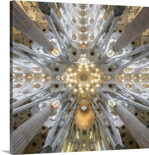 Interior Of Sagrada Familia, Barcelona, Catalonia, Spain