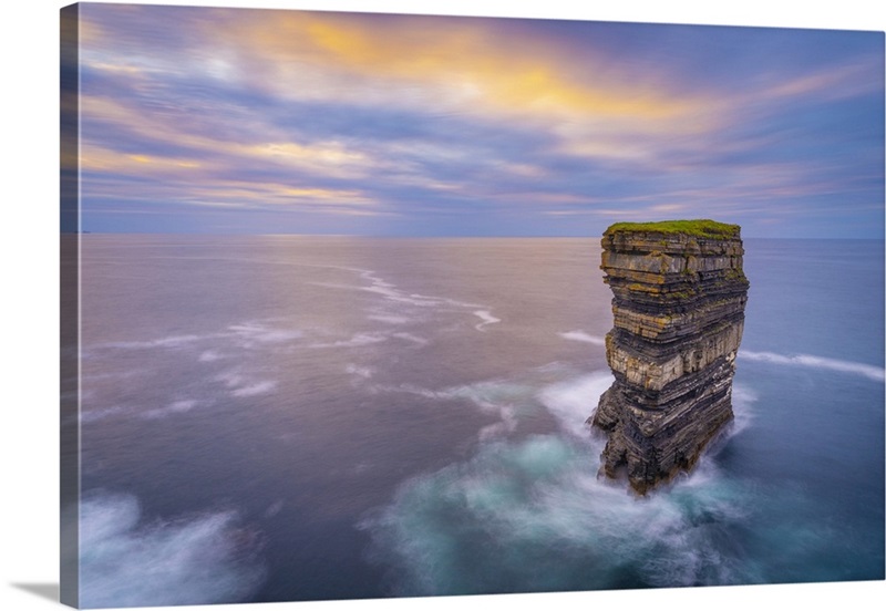 Ireland, Co. Mayo, Ballycastle, Downpatrick Head, Dun Briste Sea Stack ...