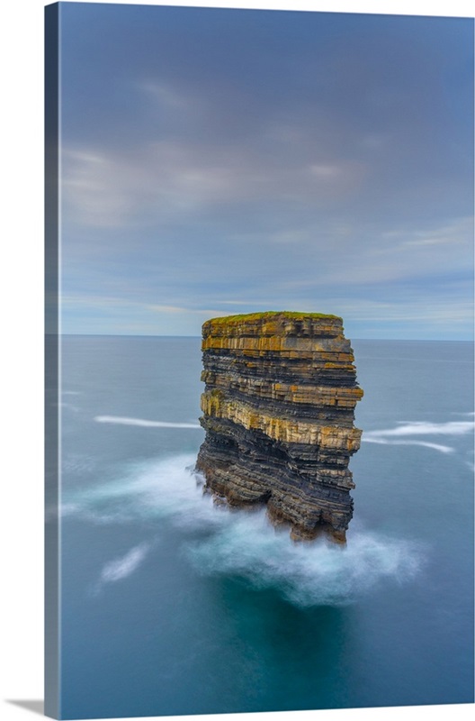 Ireland, Co. Mayo, Ballycastle, Downpatrick Head, Dun Briste Sea Stack ...