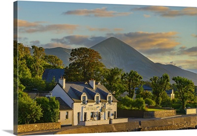 Ireland, Co. Mayo, Croagh Patrick Holy Mountain And Sheebeen Public House