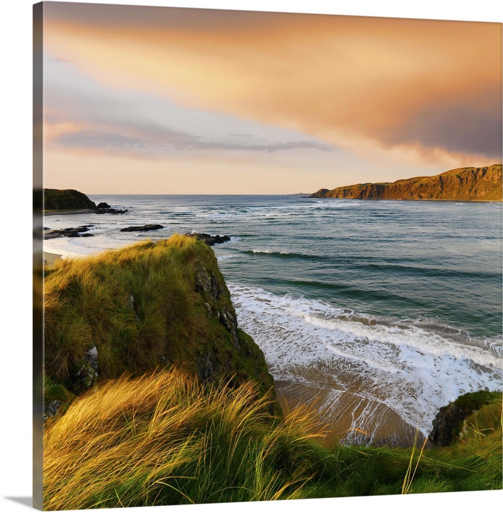 Ireland, County Donegal, Inishowen, Doagh beach at dusk Wall Art