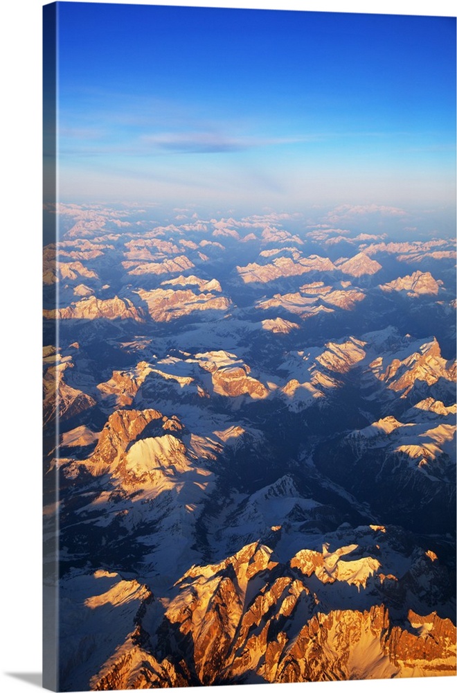 Italy, Alps. Aerial view of Alps.