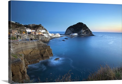 Italy, Ischia, The unique fisherman village of Sant Angelo with houses carved from lava