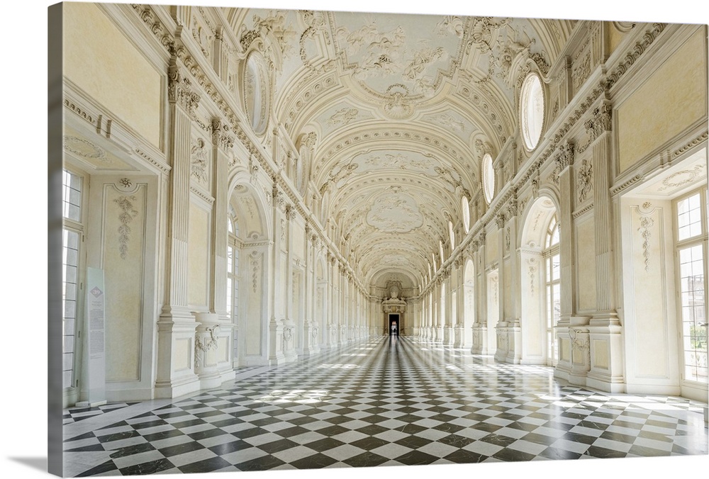 Europe, Italy, Piedmont. The Galleria Grande of the Venaria reale.