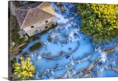 Italy, Tuscany, Grosseto Province, Saturnia Hot Springs