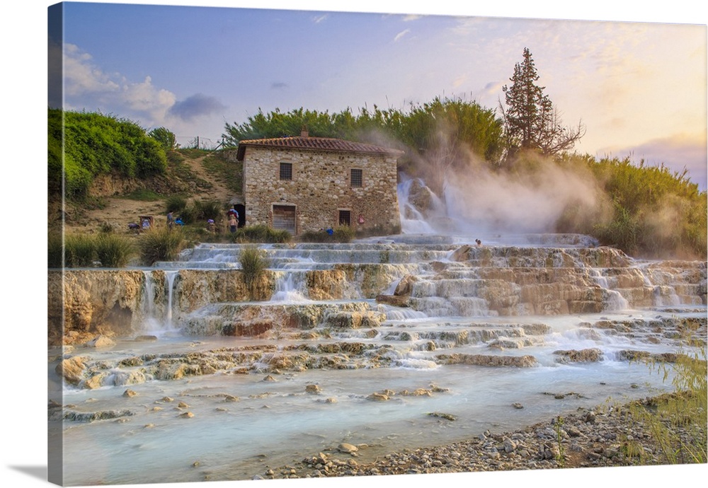 Italy, Tuscany, Grosseto, Saturnia, Saturnia old thermal baths.
