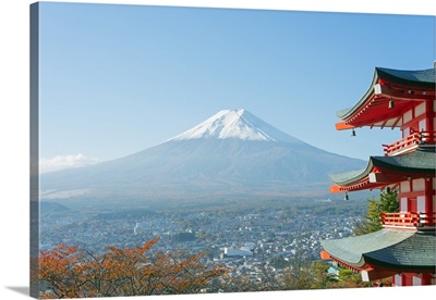 Japan, Honshu, Mt Fuji 3776m, Arakura Sengen Jinja, UNESCO World Heritage site