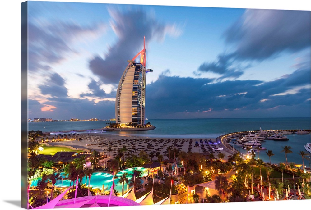 Jumeirah Beach, Burj Al Arab Hotel, Dubai, United Arab Emirates, Middle East.