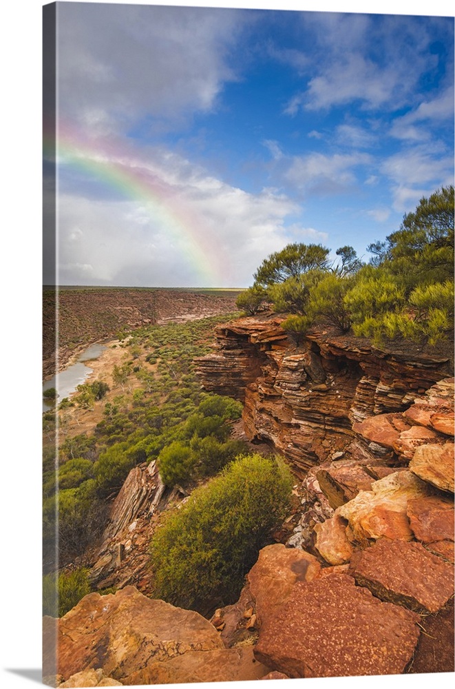 Kalbarri National Park, Kalbarri, Western Australia, Australia. Rock formation at The Loop of the Murchison River Gorge.
