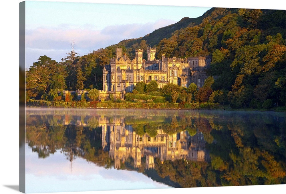 Kylemore Abbey, Connemara National Park, Connemara, Co. Galway, Ireland Wall Art, Canvas Prints