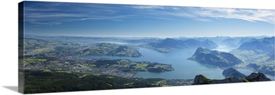 Lake Luzurn from Pilatus, Luzern Canton, Switzerland