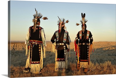 Lakota Indians in the Badlands of South Dakota