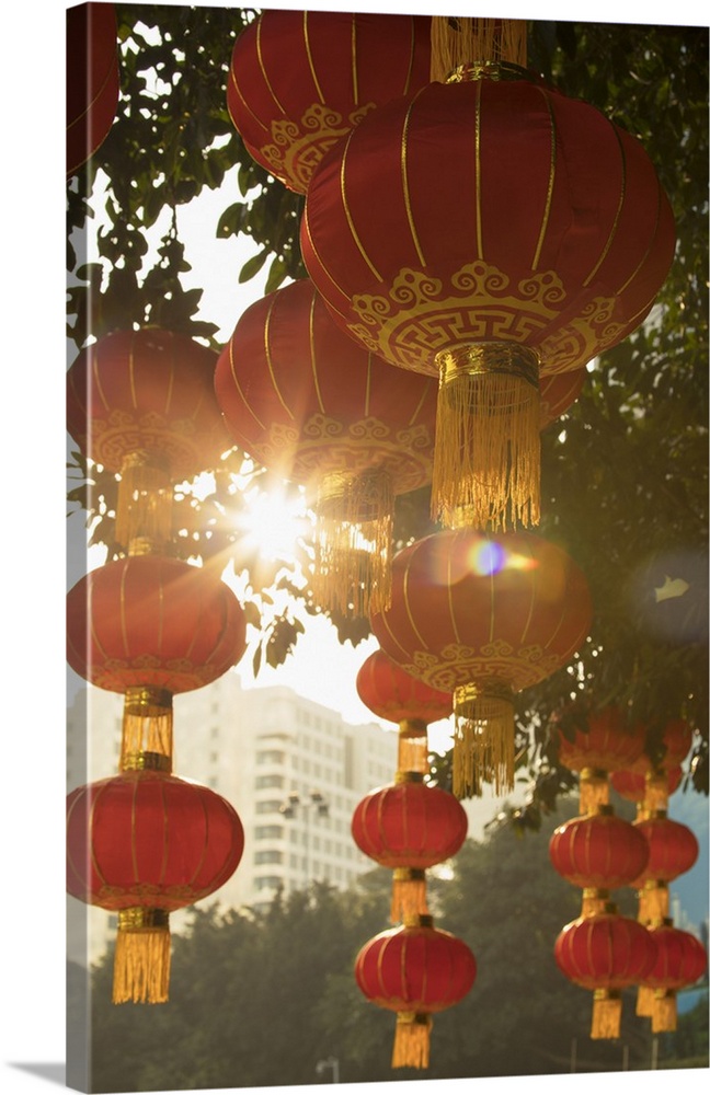 Lanterns in Lizhi Park, Shenzhen, Guangdong, China.