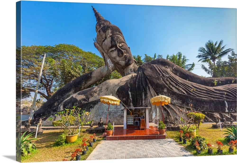 Laos, Vientiane, Xieng Khuan Buddha Park, statues of religious figures.