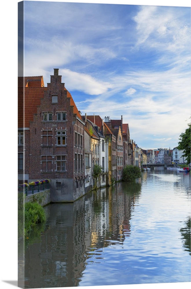 Leie Canal, Ghent, Flanders, Belgium.