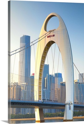 Liede Bridge and CTF Finance Centre, Tianhe, Guangzhou, Guangdong, China