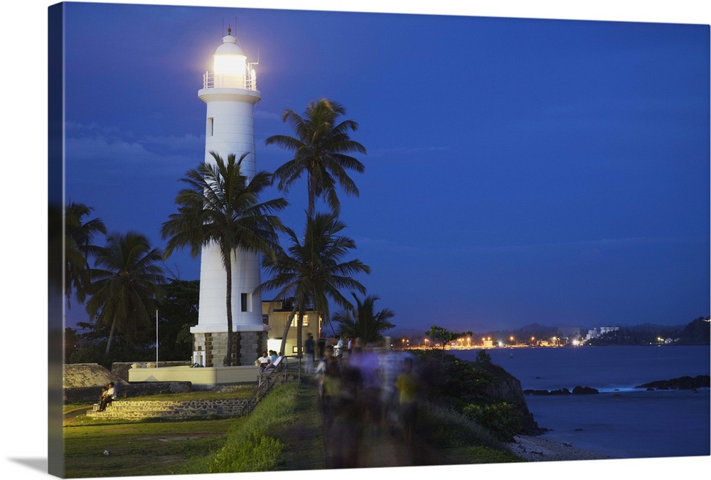 Lighthouse in the Fort at dusk, Galle, Southern Province, Sri Lanka