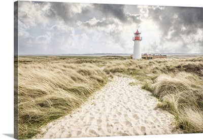List-West Lighthouse On The Ellenbogen Peninsula, Sylt, Schleswig-Holstein, Germany