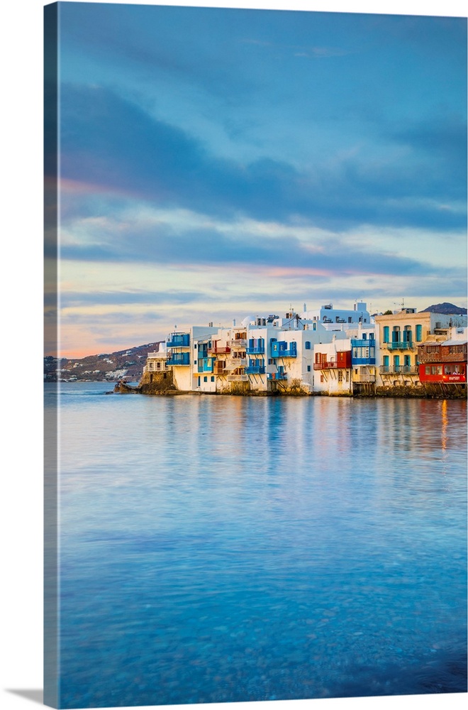 Little Venice, chora (Mykonos town), Mykonos, Cyclades islands, Greece.