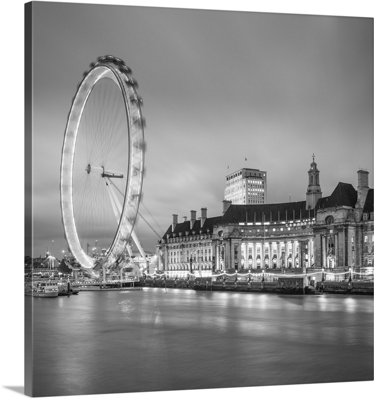 London Eye and former County Hall, South Bank, London, England | Great ...