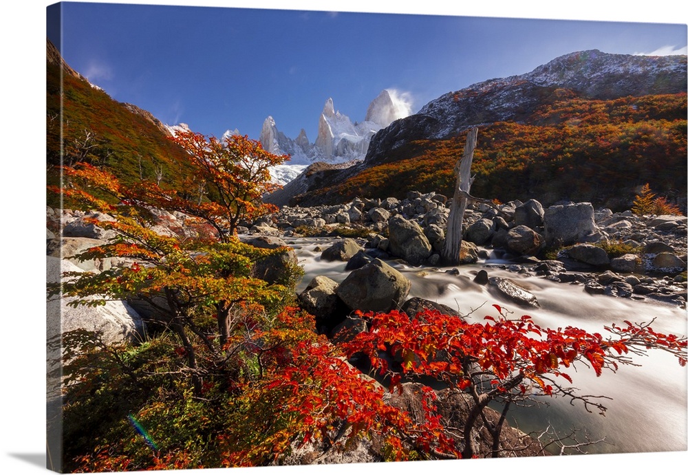 Los Glaciares National Park near El Chalten with Fitzroy peak in the background, Patagonia, Argentina