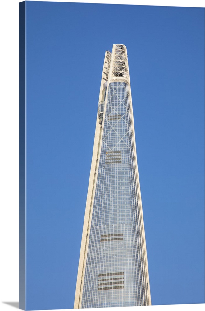 Lotte Tower (555m supertall skyscraper, 5th tallest building in the world when completed in 2016), Seoul, South Korea.