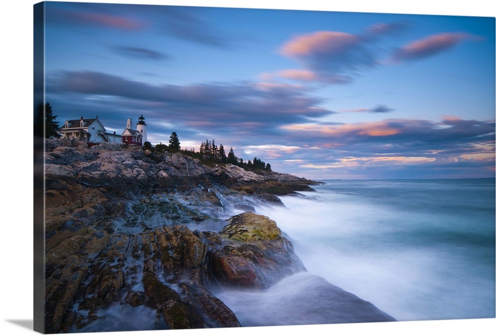 Maine, Pemaquid Peninsular, Pemaquid Point Lighthouse Wall Art, Canvas