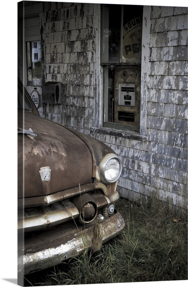 Maine, Potter, Old Gas Station Wall Art, Canvas Prints, Framed Prints