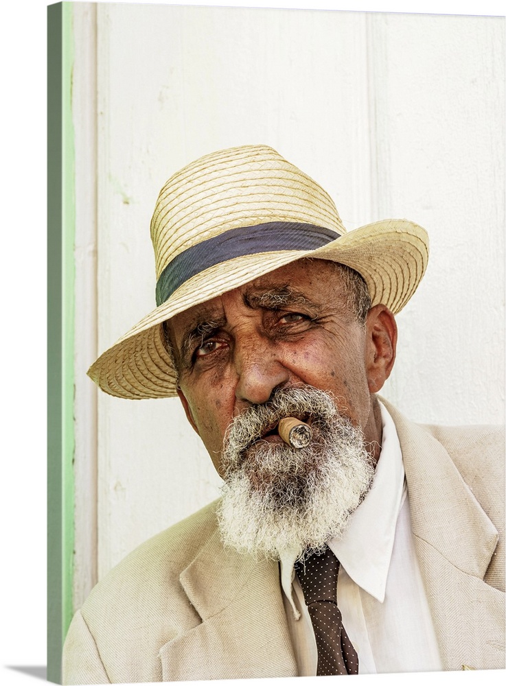 Man smoking cigar, Trinidad, Sancti Spiritus Province, Cuba