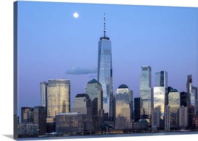 Manhattan And The One World Trade Centre From The Exchange Place, Jersey City, NJ
