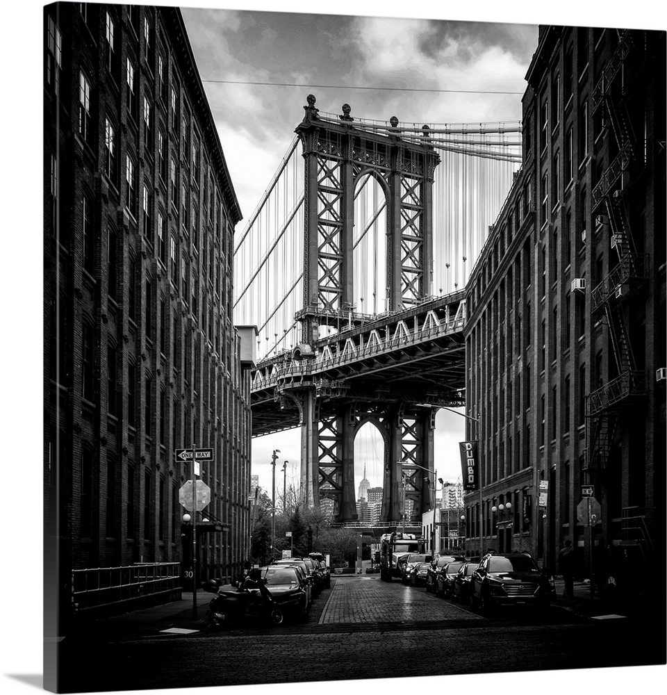 Manhattan Bridge From Washinton Street, Dumbo, Brooklyn, New York City, New York, USA